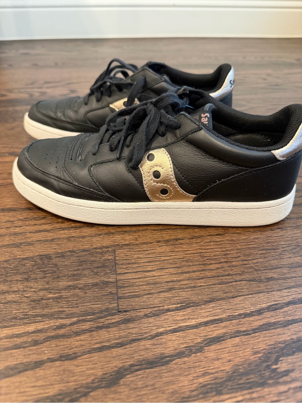 Saucony Black and Rose Gold Women's Sneakers